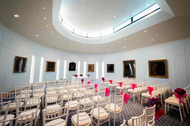 Elegant court room at Haberdashers' Hall, ideal for weddings and formal events.