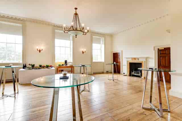 Elegant Navy Board Room at Somerset House, ideal for networking events and gatherings.