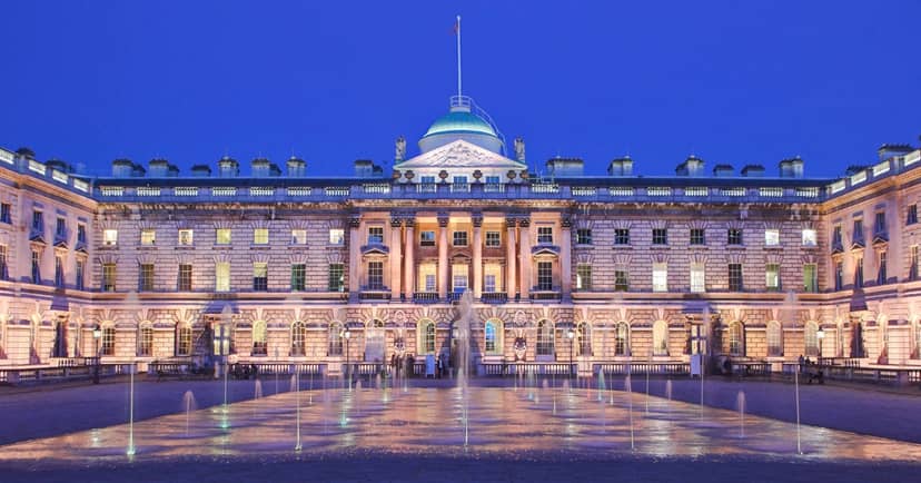 Edmond J. Safra Fountain Court at dusk, elegant venue for gala dinners and corporate events.