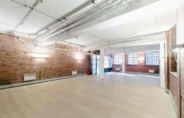 Versatile event space with exposed brick walls in The Vinyl Factory Soho.
