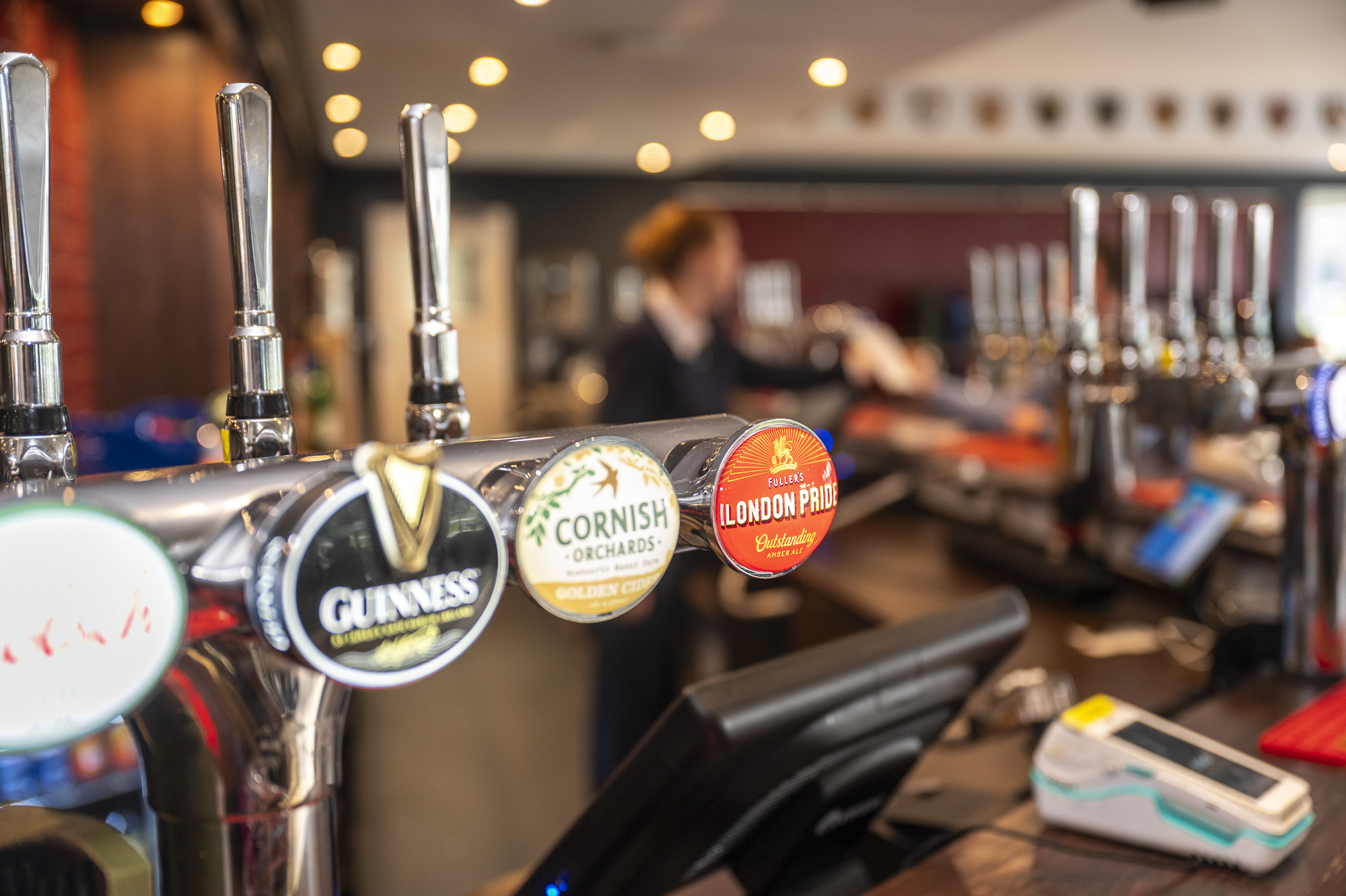 Murray Judd Room bar with beer taps, perfect for events and networking in Richmond. - Banner