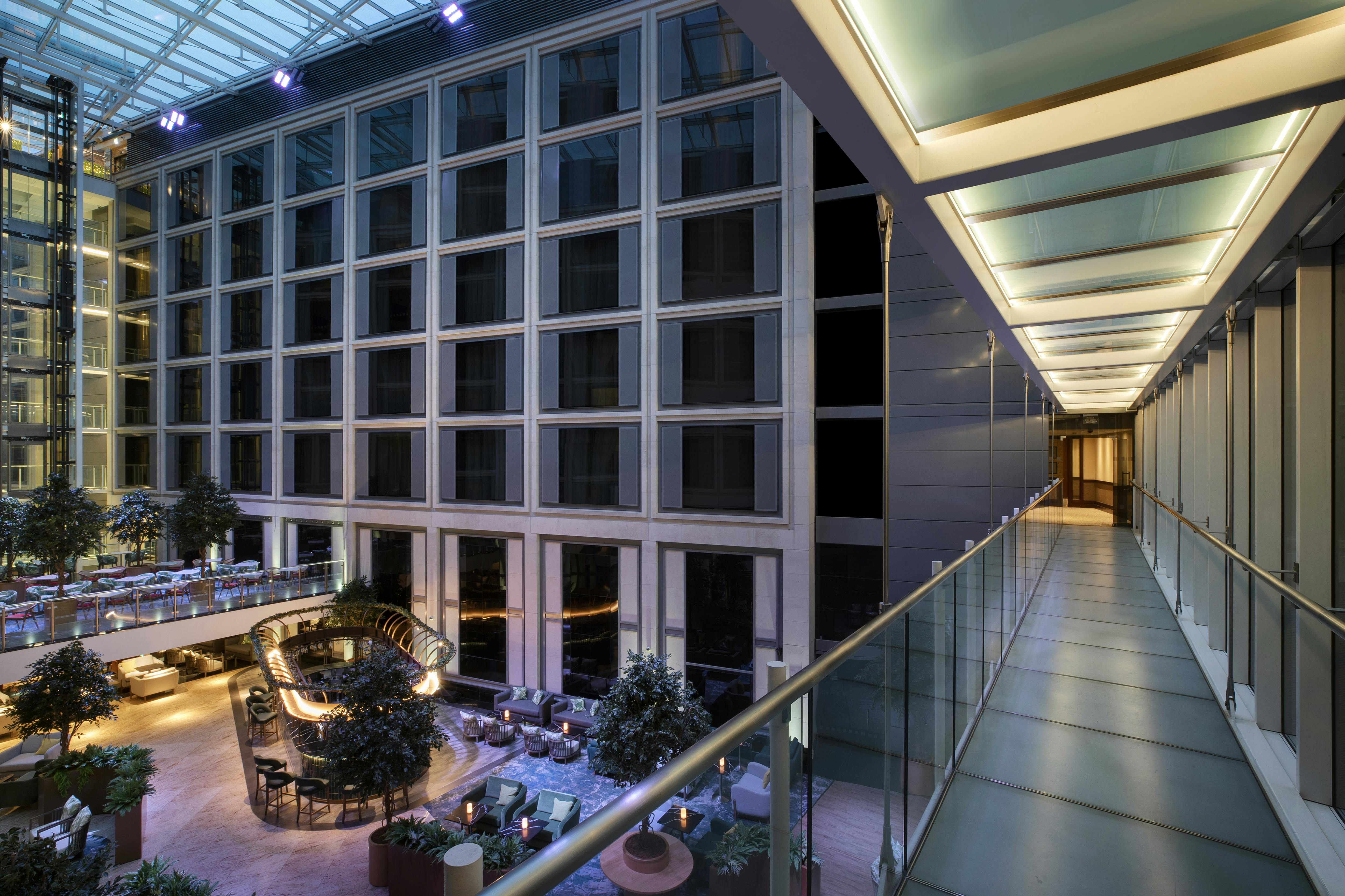 Churchill Suite at Leonardo Royal Hotel: modern atrium for conferences and events.