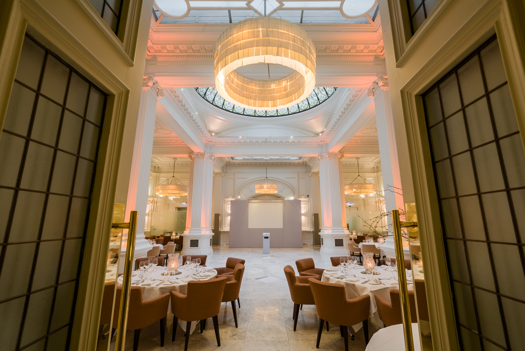 Elegant 1901 Ballroom at Andaz London, perfect for upscale events and corporate gatherings.