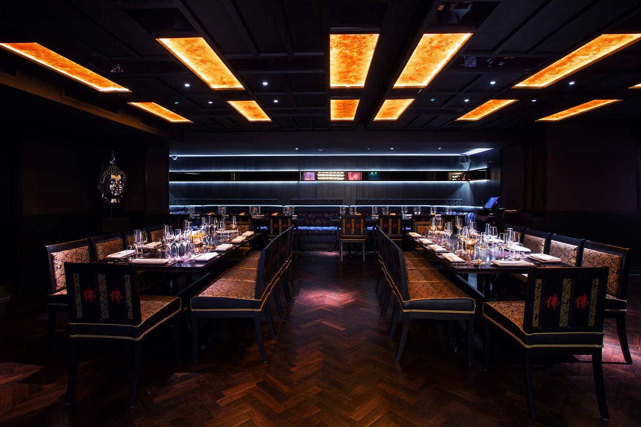 Elegant Private Dining Room at Buddha Bar London for corporate events and gatherings.