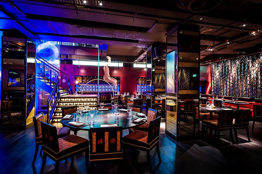 Ground Floor Restaurant at Buddha Bar London, modern decor for upscale events.