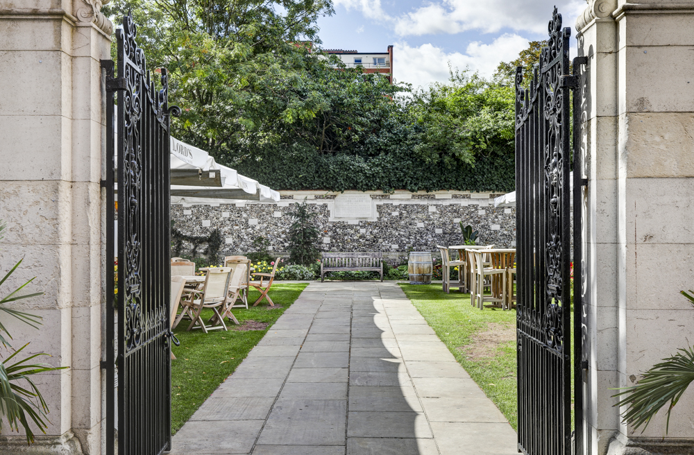 Harris Garden at Lord's Cricket Ground, elegant venue for weddings and events. - Banner