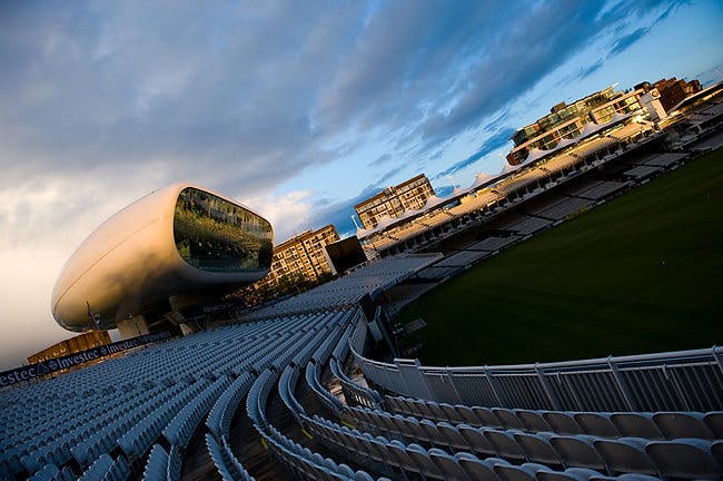 J.P. Morgan Media Centre at Lord's Cricket Ground, modern venue for events and gatherings.