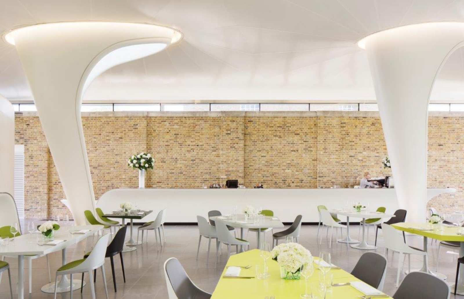 The Magazine Restaurant's modern event space with elegant seating for gatherings and meetings. - Banner