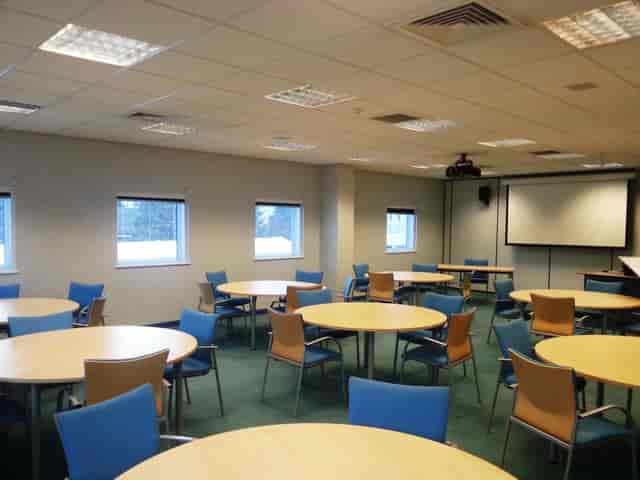 Versatile meeting space in The Ark Conference Centre, ideal for workshops and conferences.