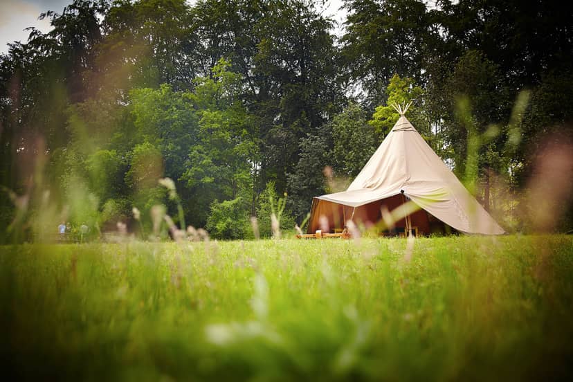 Spacious Forest Tepee venue in Forest of Dean for weddings and corporate retreats.