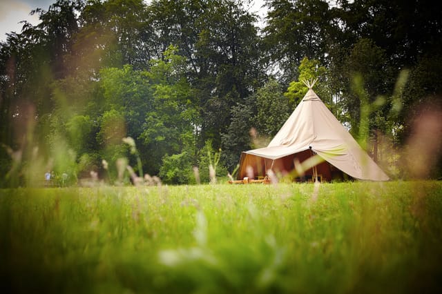 Spacious Forest Tepee venue in Forest of Dean for weddings and corporate retreats.