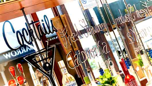 Stylish bar at Whole Venue, Little Fable, perfect for upscale cocktail events.
