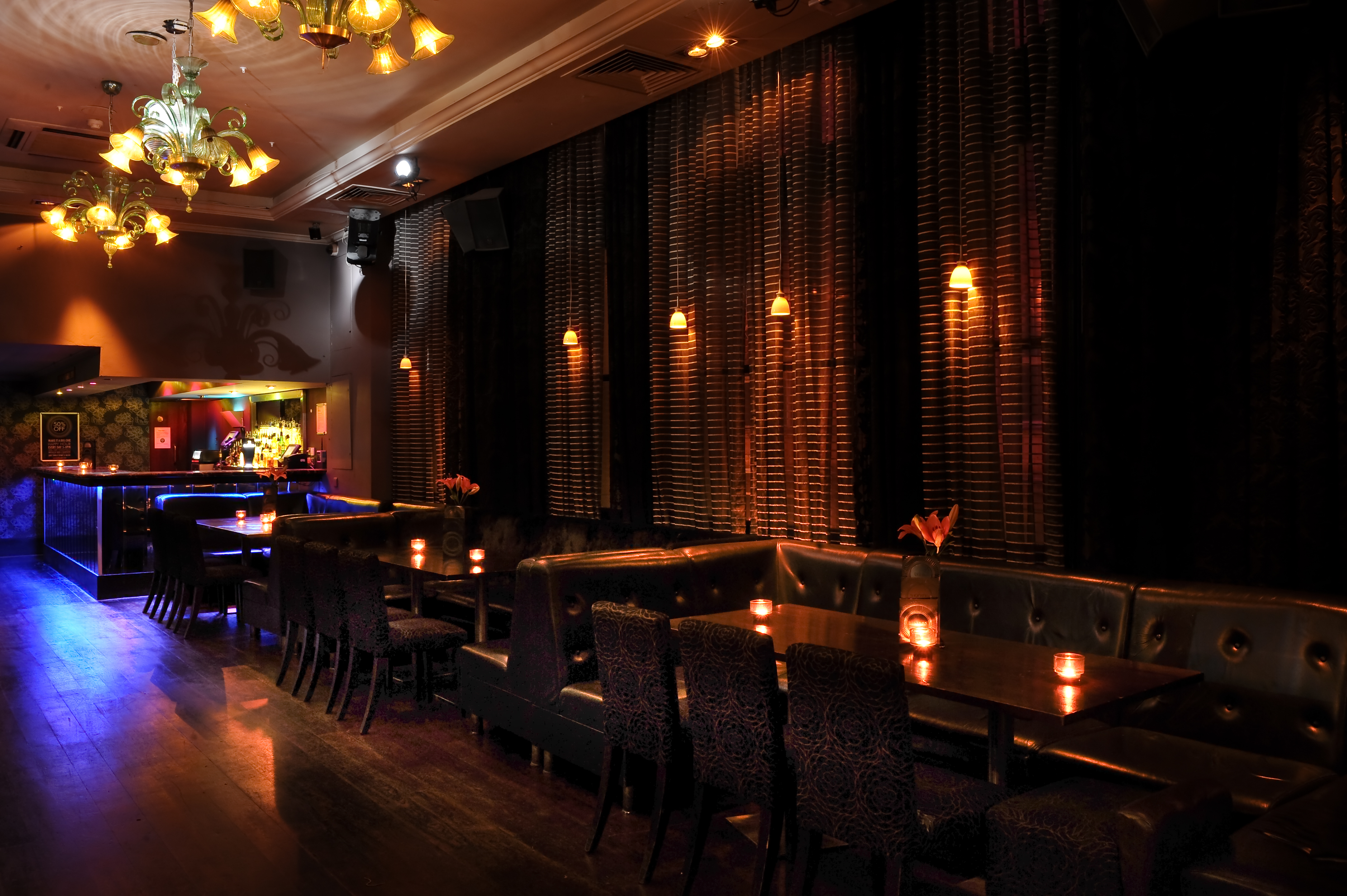 Stylish Balcony Bar at Ruby Blue, ideal for cocktail receptions and private parties. - Banner