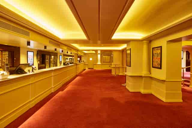 Val Parnell Bar lobby at London Palladium, elegant design for events and conferences.