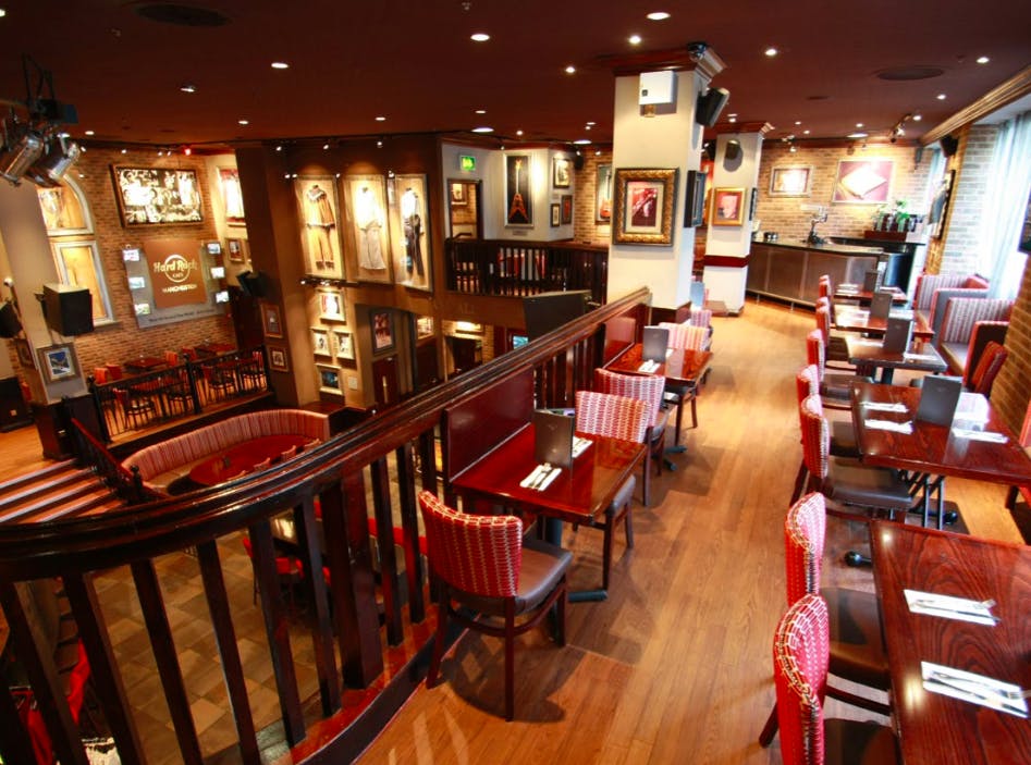 Rock Lounge in Hard Rock Manchester, inviting restaurant for events and gatherings.