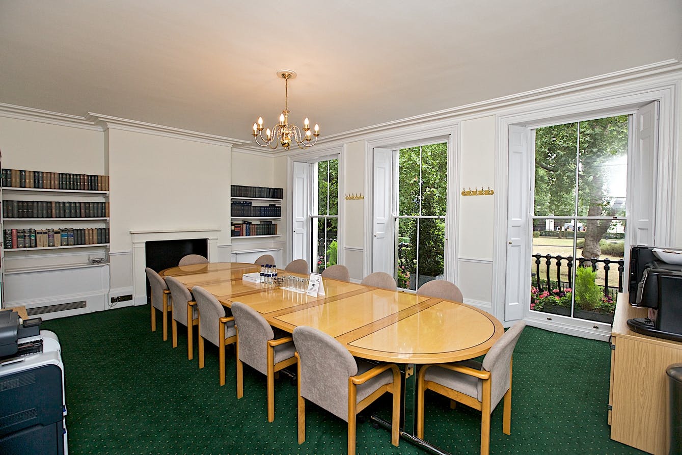 Virginia Woolf Room at 12 Bloomsbury Square, elegant meeting space for professional gatherings.