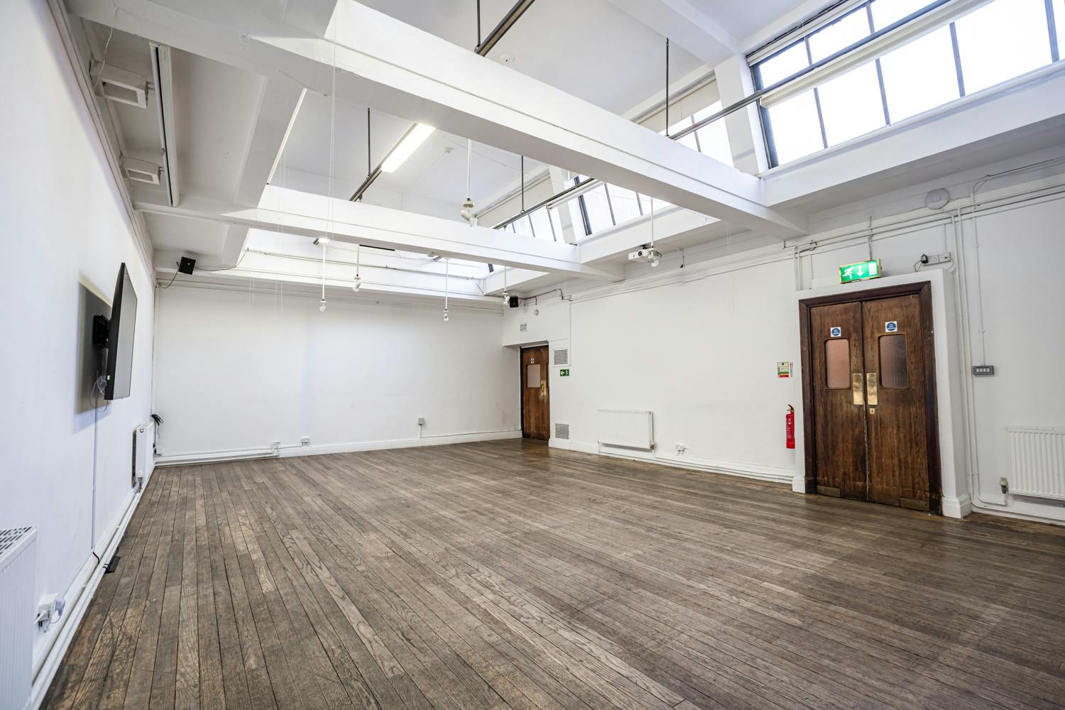 Brockway Room in Conway Hall: bright event space with wooden flooring for meetings and workshops.