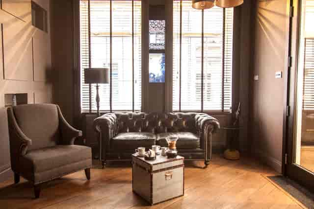 Upscale Clubhouse VIP networking space with coffee service for corporate events.