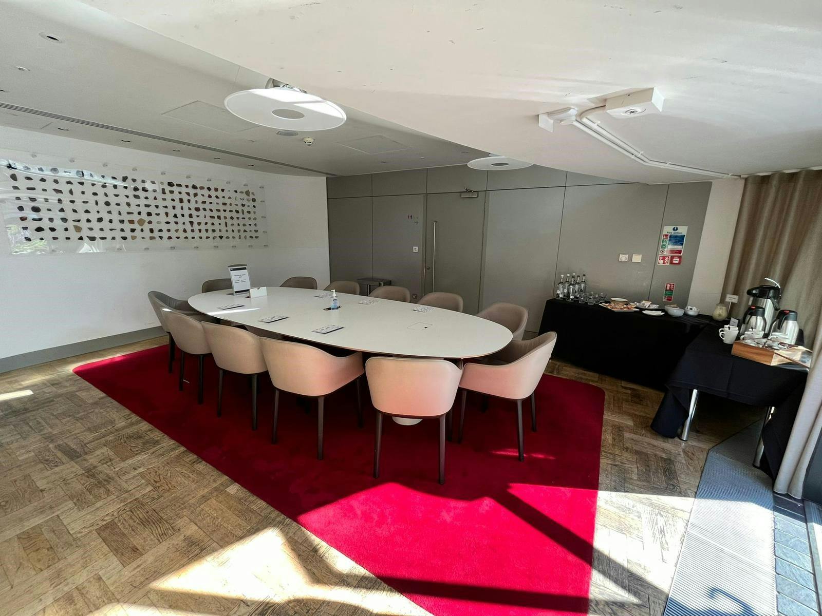 Terrace Boardroom in London Museum Spaces, oval table, ideal for meetings and events.