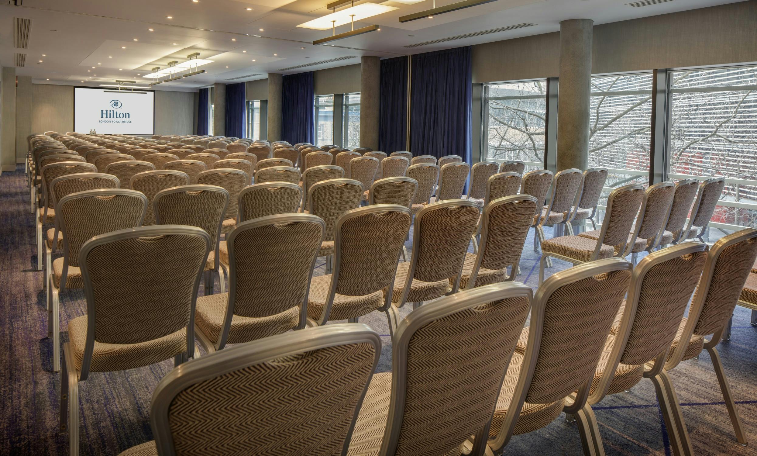 Meeting Room 2/3/4 at Hilton London Tower Bridge, ideal for conferences and presentations.