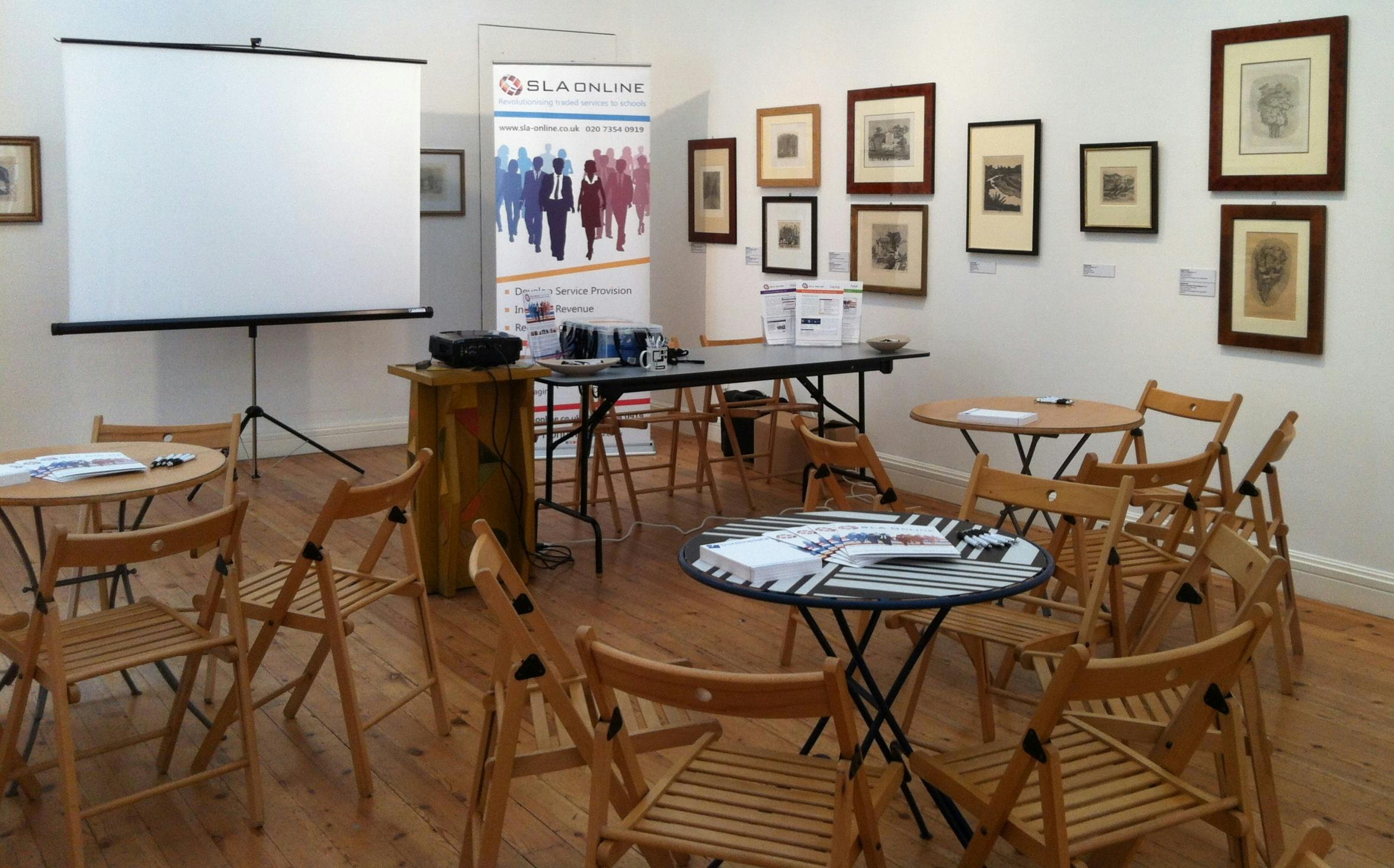 Meeting space in Estorick Collection, ideal for workshops and small group events.