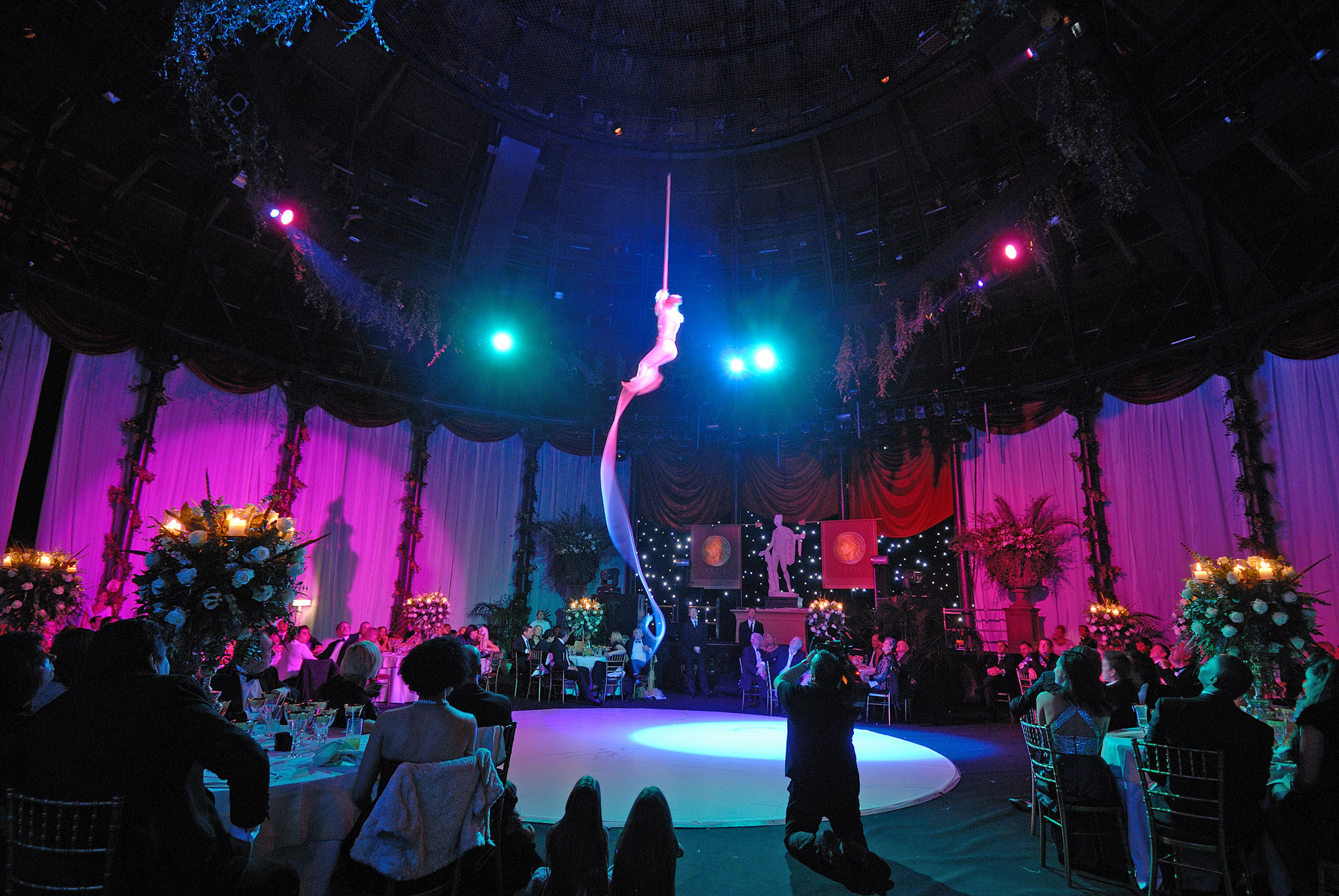 The Roundhouse aerial silk act