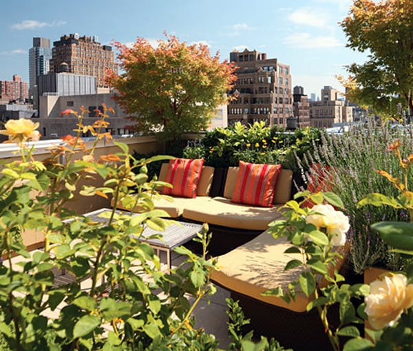 Rooftop terrace at Secret Garden Soiree, perfect for intimate gatherings and networking events.