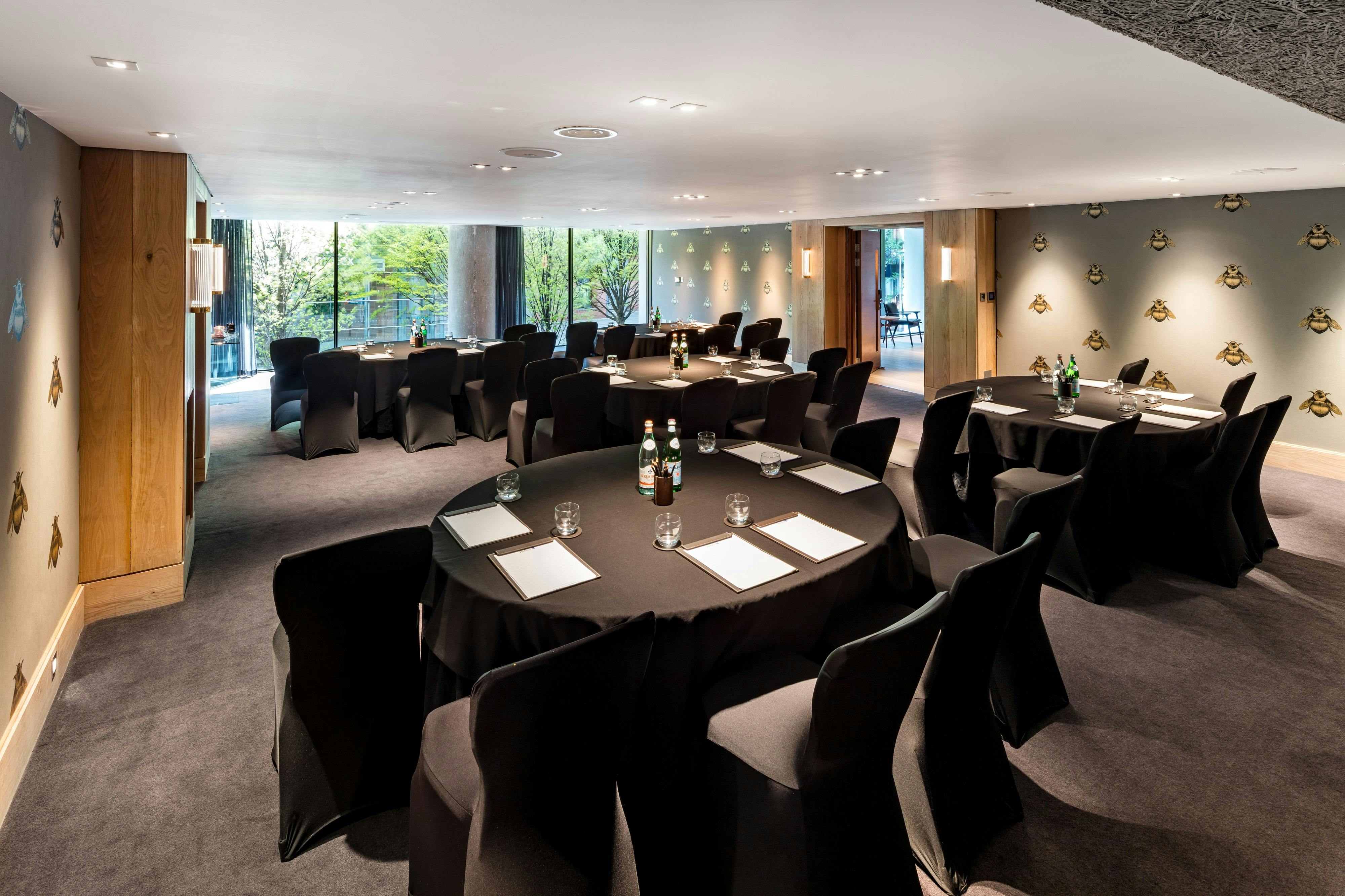 Private Room 4 at The Edwardian Manchester, elegant corporate meeting space with natural light.