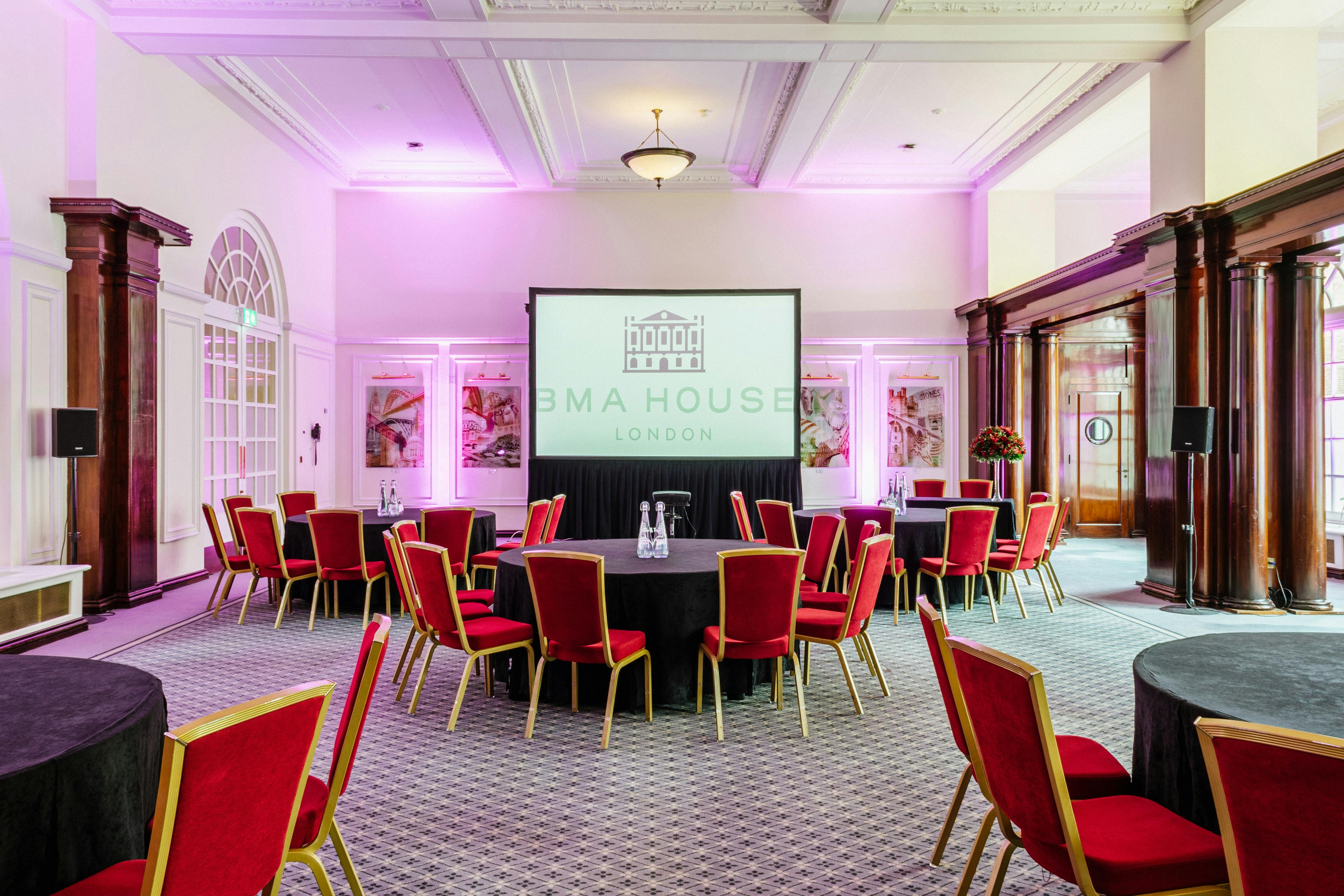 Paget Room at BMA House: elegant event space for meetings and conferences.