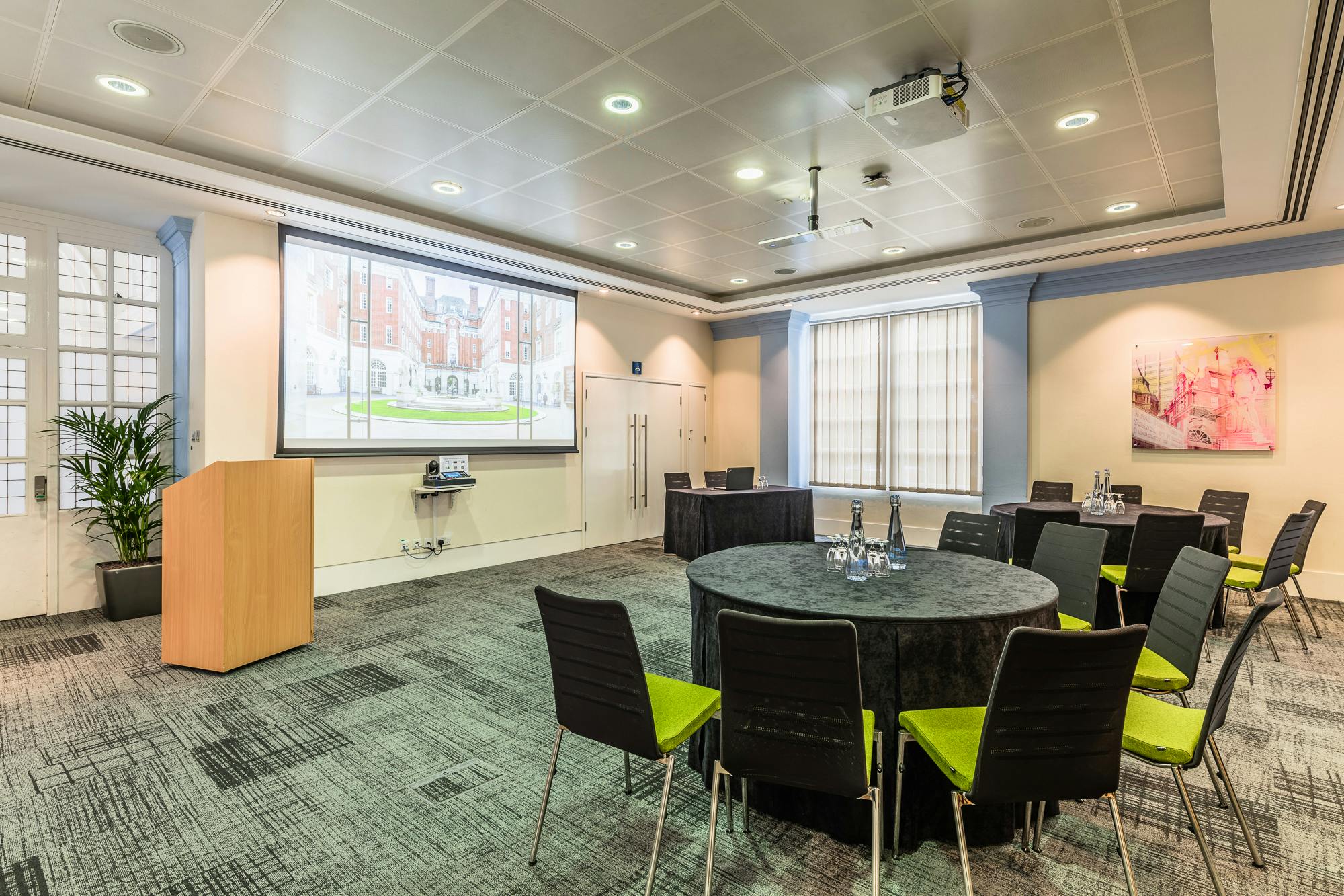 Murrell Room in BMA House: modern meeting space for workshops and conferences.