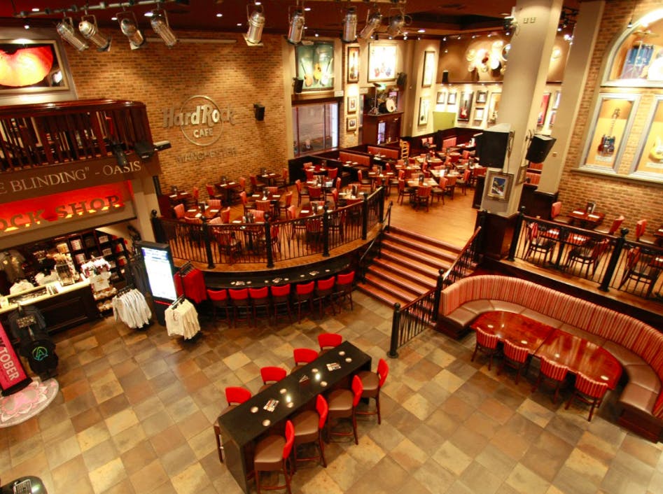 Spacious Main Dining at Hard Rock Manchester, perfect for events and gatherings.