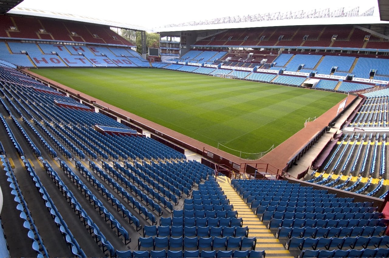 Sky Lounge at Villa Park: spacious stadium with excellent sightlines for events and gatherings.