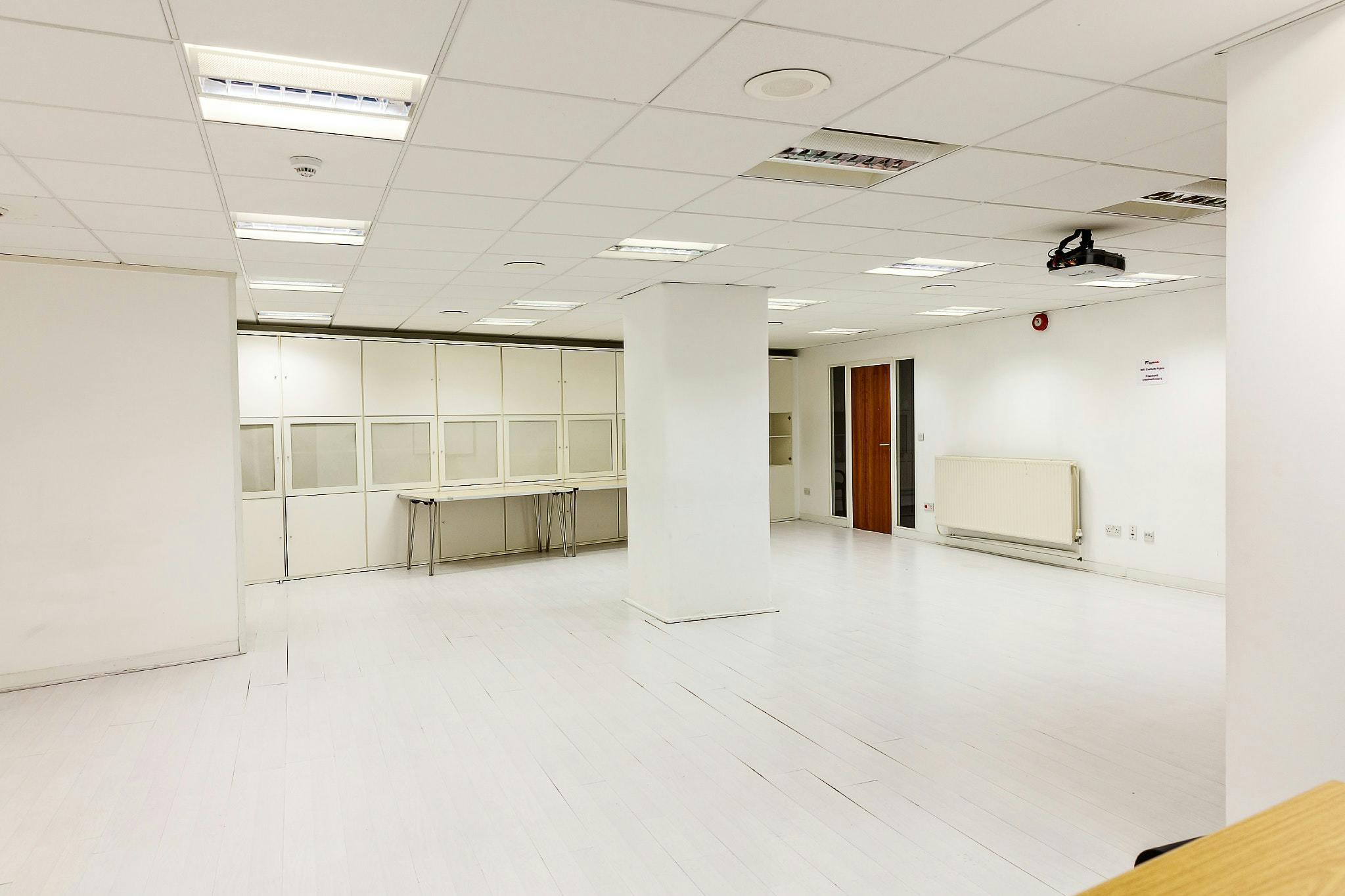 Bright, blank meeting space in Eastside Shoreditch for corporate events and workshops.