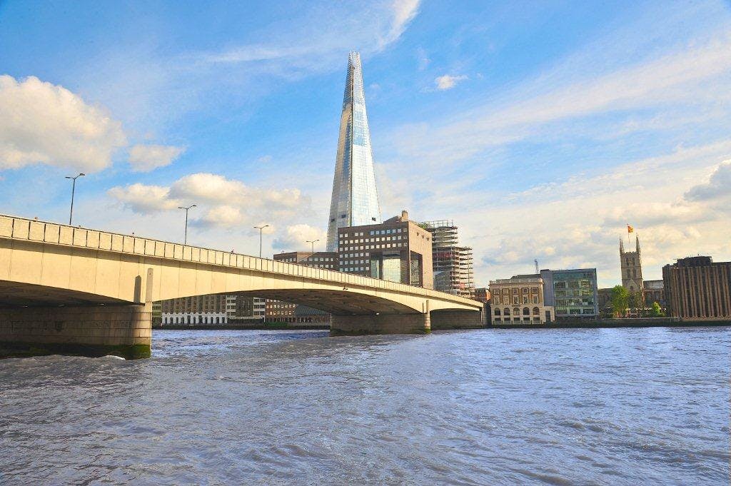The River Room at Glaziers Hall with the Shard view, perfect for gala dinners and networking.