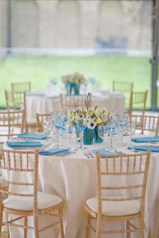 Elegant dining table at Gallery Cafe, Dulwich for weddings and corporate events.