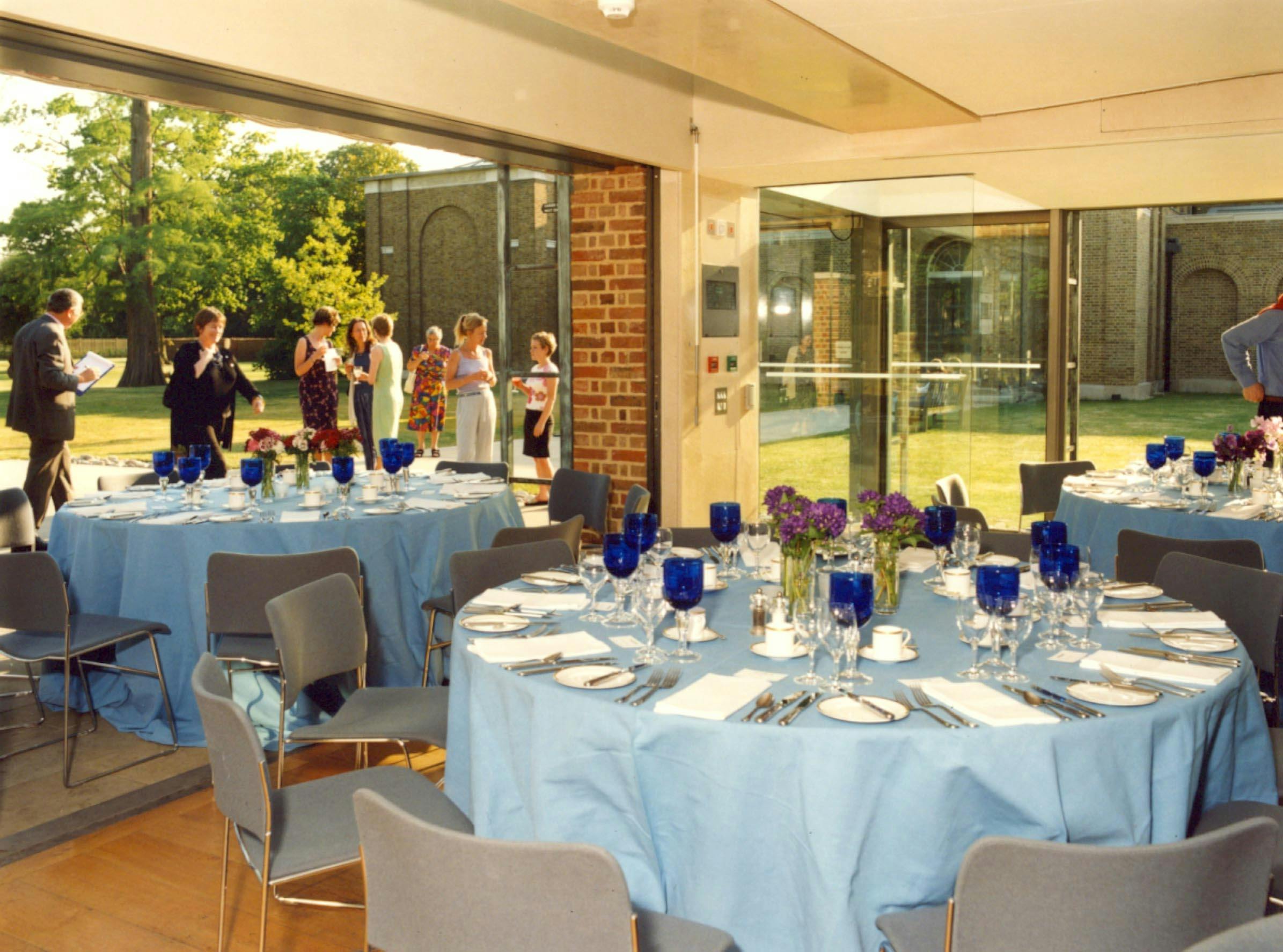 Elegant dining setup at Gallery Cafe, Dulwich for a sophisticated networking event.