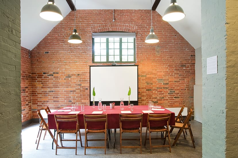Elegant meeting space in The Tea Shop, Watts Gallery for workshops and discussions.