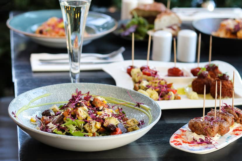 Elegant dining setup at Bar Opus for corporate events and social gatherings.