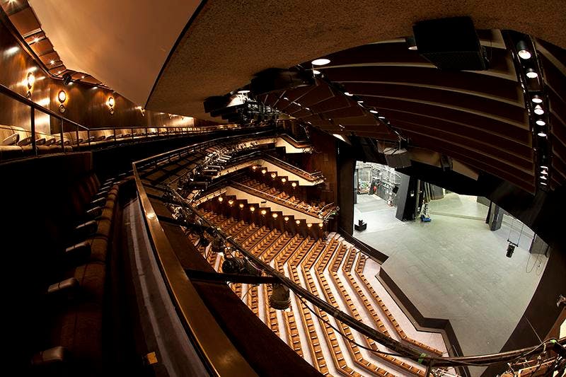Barbican Hall auditorium with tiered seating, ideal for conferences and performances.
