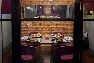 Elegant meeting space at The Vaults, Malmaison London for corporate dining and gatherings.