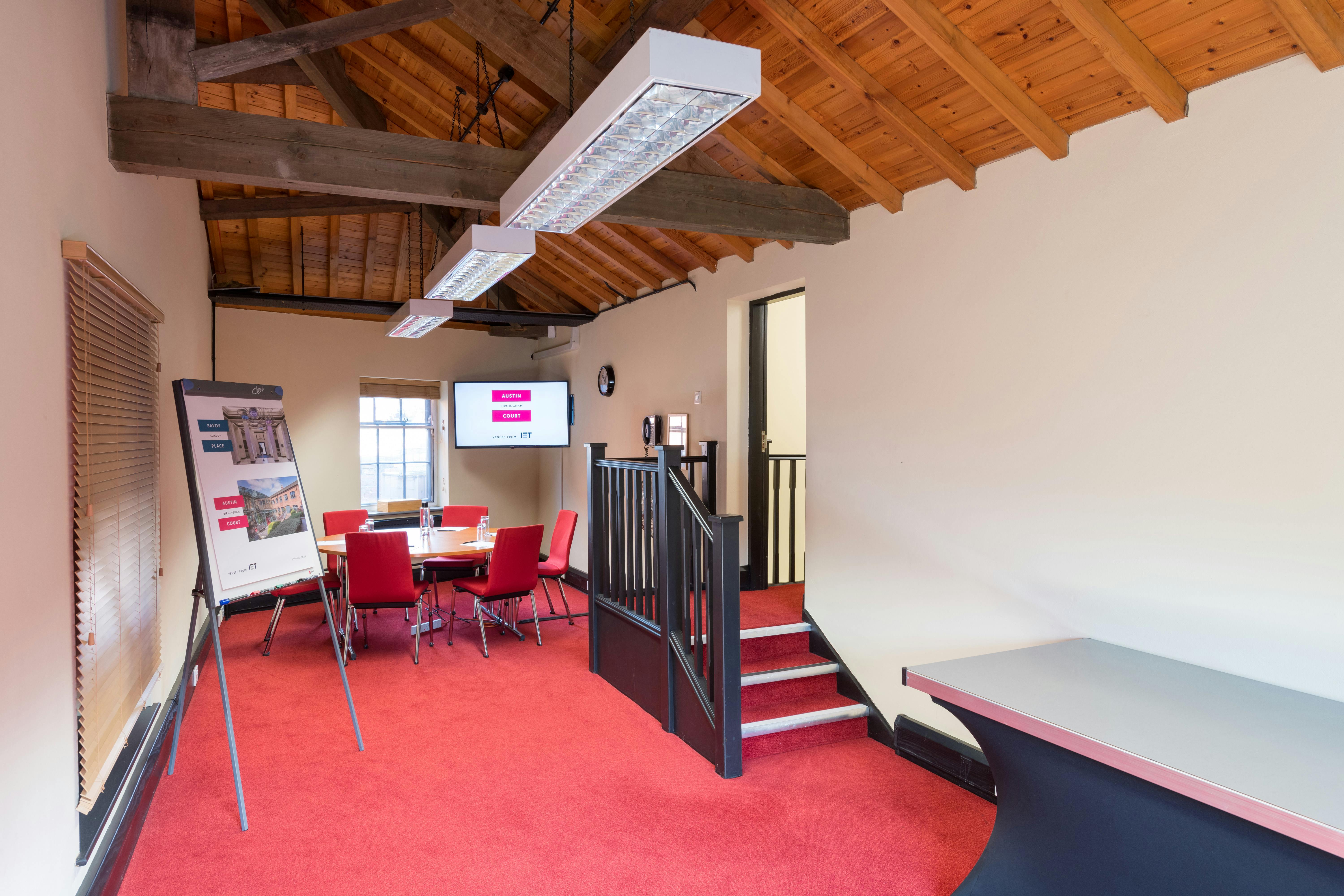 Stephenson Room at IET Birmingham: Austin Court, ideal for meetings and workshops.