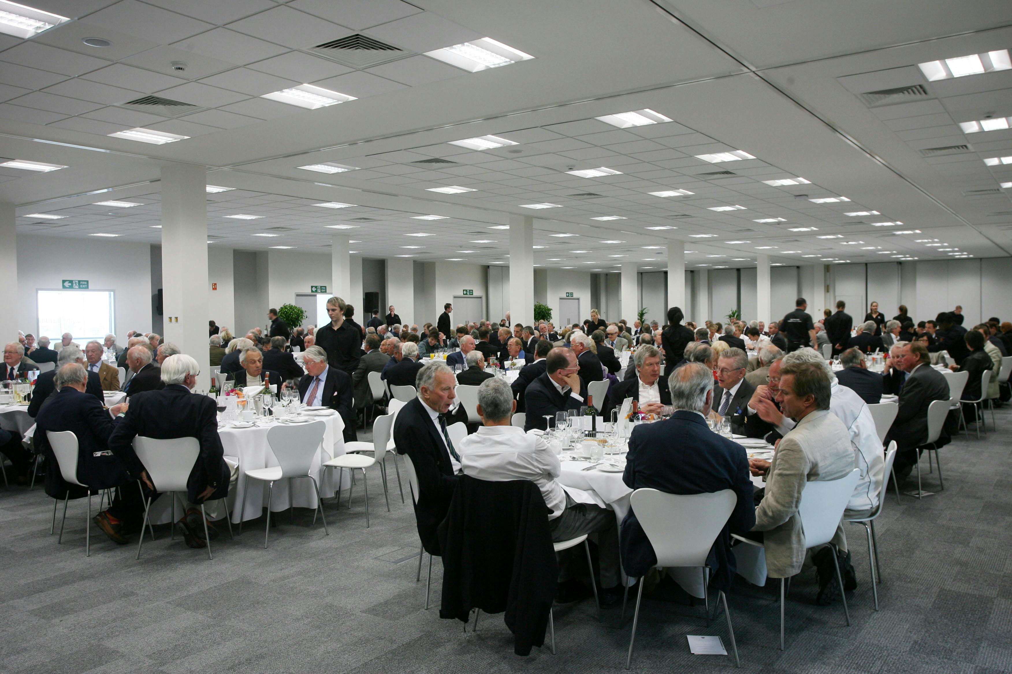 Elegant banquet setup at Silverstone International Conference for a formal event.