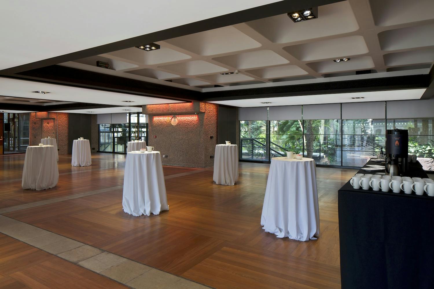 The Garden Room at Barbican Centre, elegant event space for networking and receptions.