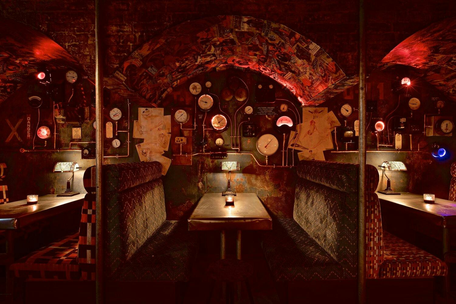 Cozy Cahoots venue with warm lighting, ideal for intimate gatherings and creative events.