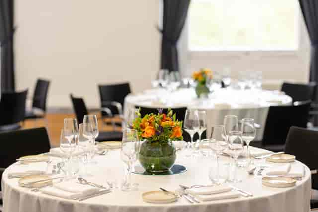 Sir Kirby Laing, Prince Philip House, formal dinner, banquet setup