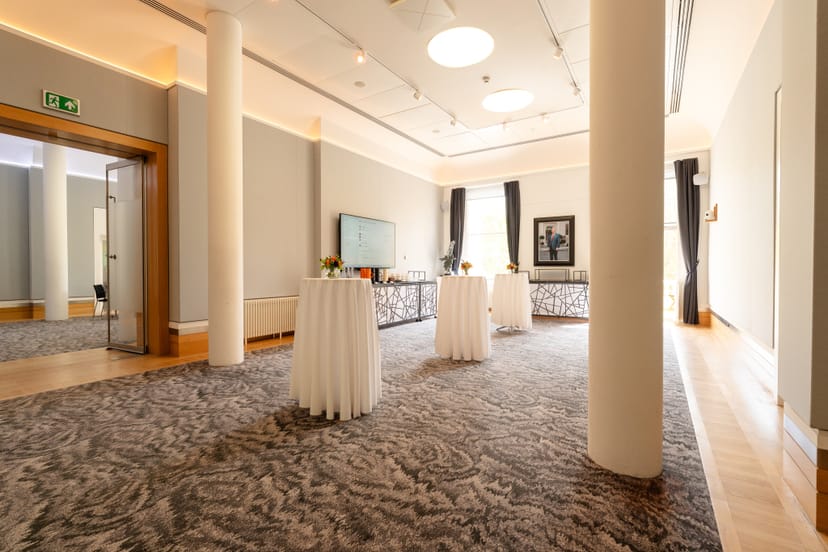 National Grid Prince Philip House event reception AV screen