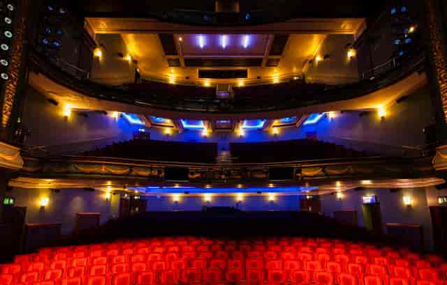 Piccadilly Theatre auditorium with tiered seating for keynote presentations and corporate events.
