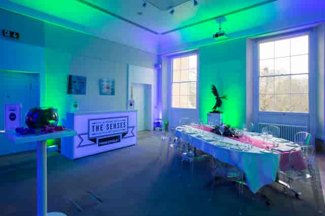 David Sainsbury at Prince Philip House, elegant dining setup for corporate events.