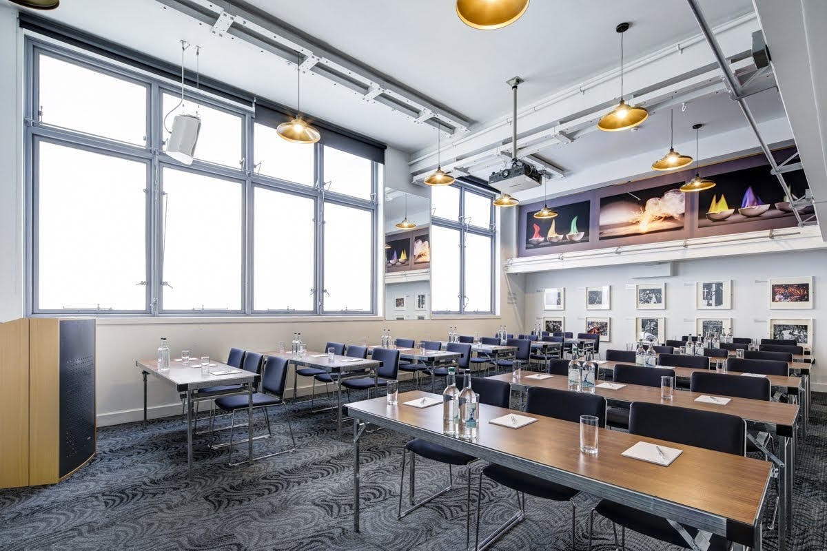 Demonstration Room at Royal Institution, modern space for corporate events and gatherings.