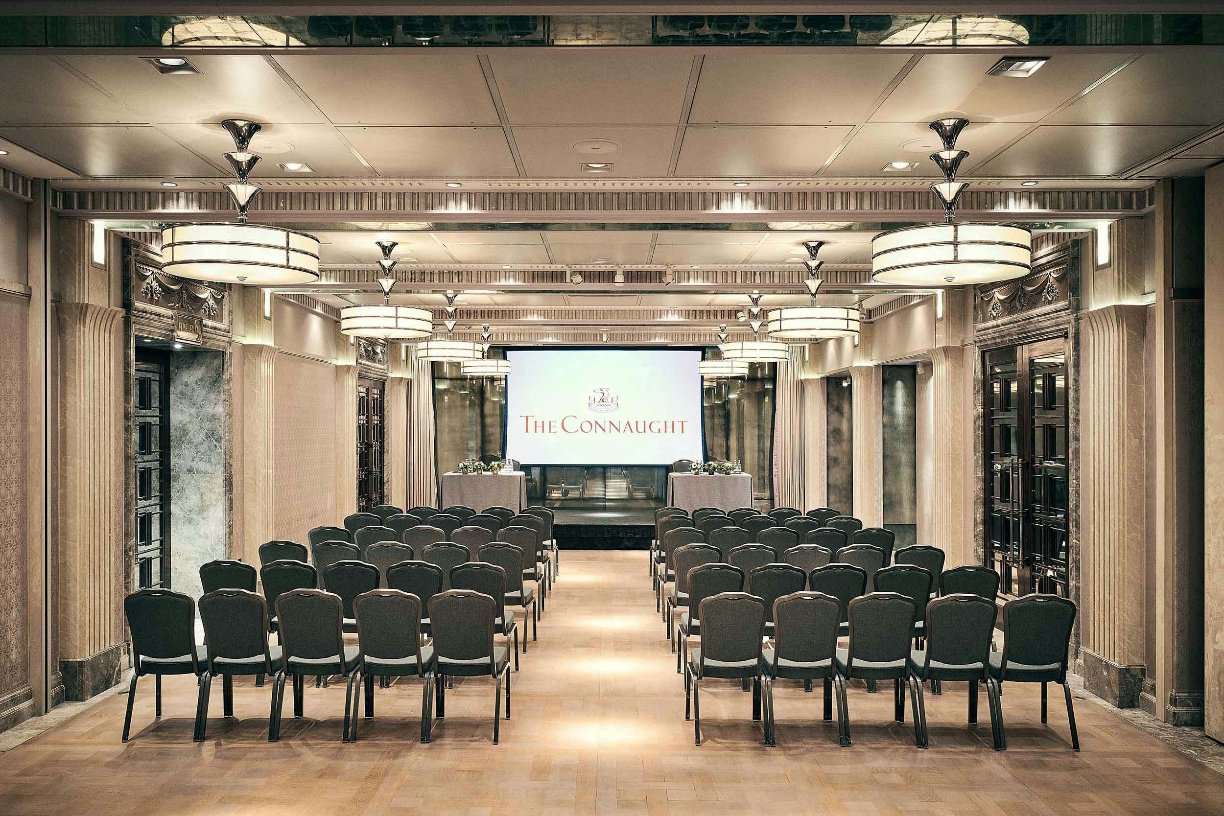 Mayfair Room at The Connaught: elegant meeting space for corporate events and conferences.